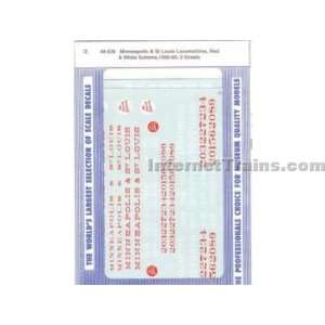  Microscale O Scale Diesel Decal Set   Minneapolis & St 