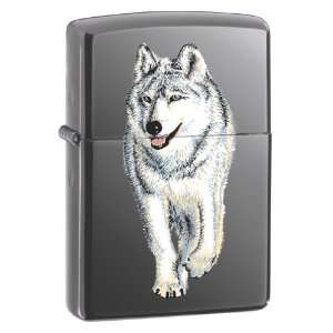  Zippo Wolf Black Ice Pocket Lighter: Sports & Outdoors