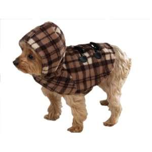  Zack & Zoey Brown Plaid Warm Quilted Fleece Coat Yukon Dog 