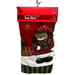   Best Quality  Red and Green Snowman Tree Skirt: Patio, Lawn & Garden