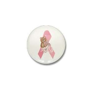  Breast Cancer Ribbon Kitty Sports Mini Button by CafePress 