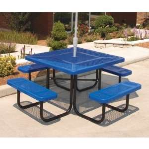  Ultra Play P Square Picnic Table with Perforated Pattern 