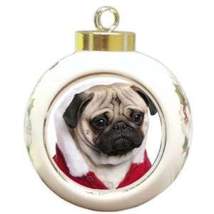  Pug Holiday Christmas Ornament: Home & Kitchen