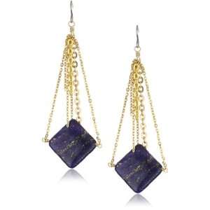  Gemma Redux Lapis Nefertiti Earrings: Jewelry