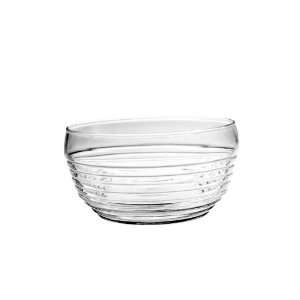   Glass Crystal Bowl with Ribbing on the Bottom: Kitchen & Dining