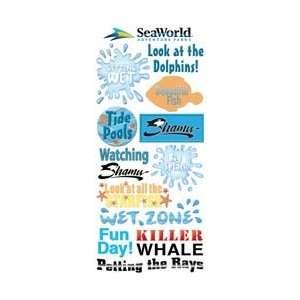 Creative Imaginations SeaWorld Jumbo Stickers Phrase SWC11460; 3 Items 