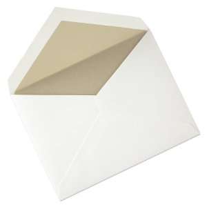  Crane & Co. Gold Lustre Lined Pearl White Envelopes 
