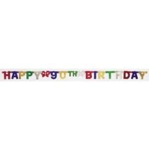  Happy 90th Birthday Jointed 6 Foot Banner: Sports 