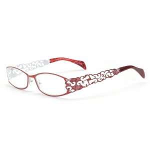  Model 0917 prescription eyeglasses (Red/White): Health 