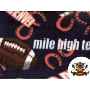   Fleece Printed Mile High Football Fabric By the Yard: Everything Else