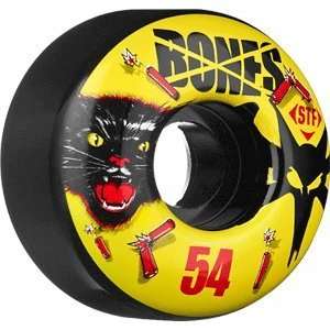  BONES STF BLACK CATS 54mm BLACK (Set Of 4): Sports 