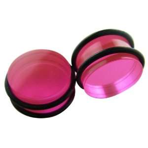 Oreille clous en forme du balle, électrique rose; 3mm 