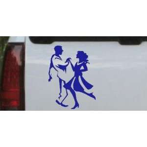 Couple Dancing 1 Line Art People Car Window Wall Laptop Decal Sticker 