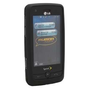  LG Rumor Touch LN510 Black Rubber Feel Hard Case Cover w 