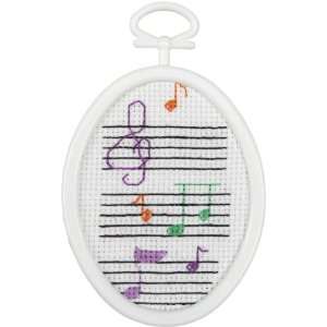  Musical Notes Mini Counted Cross Stitch Kit: Home 