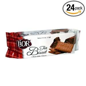 Lior Tea Biscuit, Chocolate, 150 Grams (Pack of 24)  