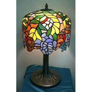    Tiffany style stained glass WISTERIA lamp   12 Home Improvement