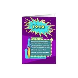  1940 Top of the Charts   Happy Birthday Card: Health 