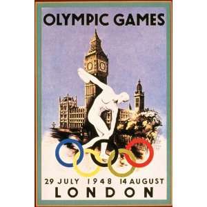 Olympics London England 1948 Poster 