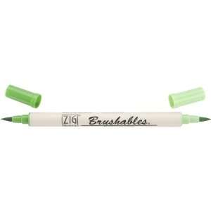  Zig Memory System Brushables Dual Tip Marker, Spring Green 