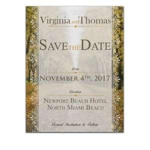  210 Save the Date Cards   Autumn Gold Horizon Office 