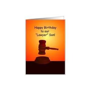  happy birthday, lawyer son, judge gavel Card: Toys & Games