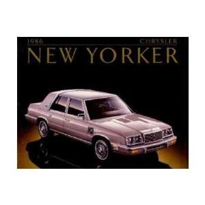  1986 CHRYSLER NEW YORKER Sales Brochure Literature Book 