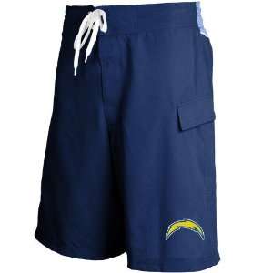  San Diego Chargers Navy Blue Team Logo Boardshorts: Sports 