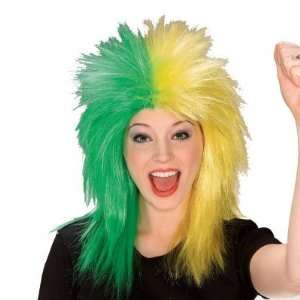 Sports Fanatic Wig in Green and Yellow Toys & Games