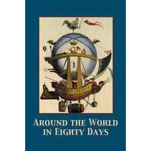  Around the World in Eighty Days   12x18 Framed Print in 