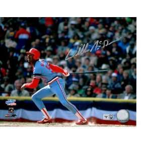   Willie McGee WS 82 Follow Through Autographed 8x11