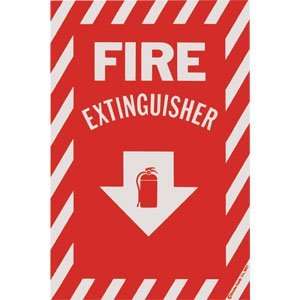  Self Adhesive Fire Extinguisher Sign with Arrow: Home 
