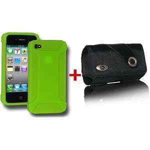   Pouch Combo Green For Iphone 4 Scratch Free Skin Tight: Home & Kitchen