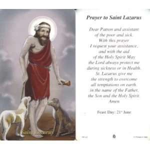   to Saint Lazarus   100 pack Paper Holy Cards (Religious Art HC LZ