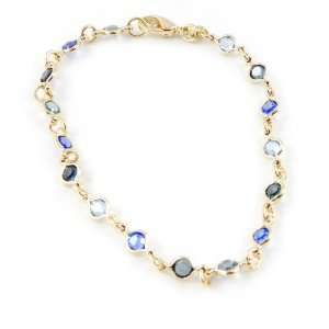  Gold plated bracelet Gouttes De Fées blue. Jewelry