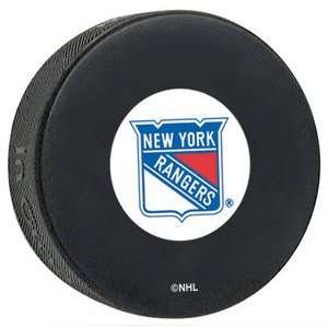 New York Rangers NHL Team Logo Autograph Hockey Puck:  