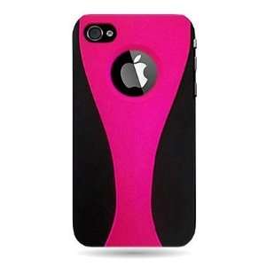 Wireless Central Brand Hard Snap on Shield 2 Tones Dual Pink / Black 
