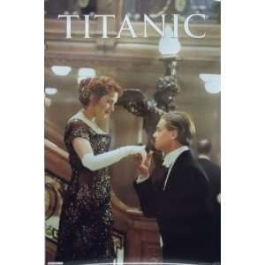 Titanic 23x35 Kate & Leo Stairway Movie Poster 1998 Leonardo DiCaprio