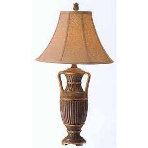  Crackle Suede Finish Grecian Vase Table Lamp: Home 