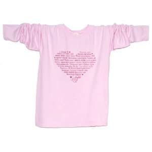 Love Languages   Longsleeve T shirt   Ladies   Pink on Pink   Great 