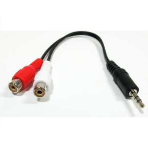   5mm Stereo Male to Two RCA Female Splitter Cable Electronics
