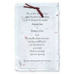  Floral with Parchment Overlay Wedding Invitations: Health 