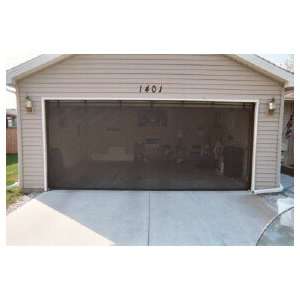  Standard Garage Door Screen with Zipper 9x7   Beige