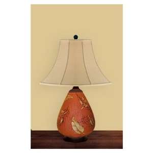  22 Floating Leaf Accent Porcelain Table Lamp: Home 