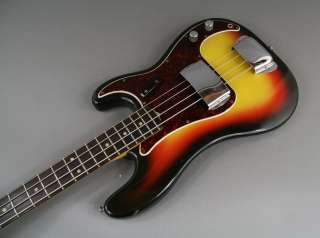 1966 Vintage Fender Precision bass guitar USA original sunburst 