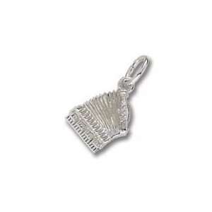  3247 Accordian Charm   Sterling Silver: Jewelry