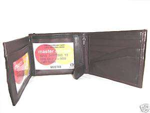 Men High Quality Brown Leather Bi fold Wallet #794  