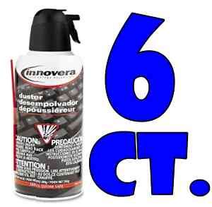 NEW Innovera Compressed Air Gas Duster Cleaner   6 ct  