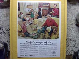 Vtg 1965 Life Ad Print Edison Electric Fishing Rod Reel Lures Box 