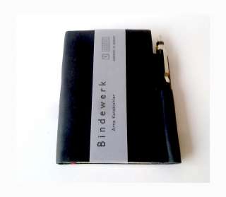 2012 Leather Weekly Planner Black 8x13cm Stilus Pencil Loop Arne 